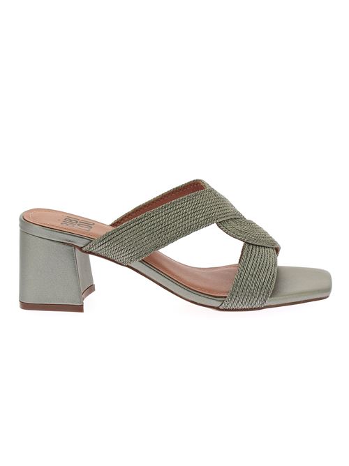 sabot con tacco da donna in raffia grigia BIBI LOU | 851X